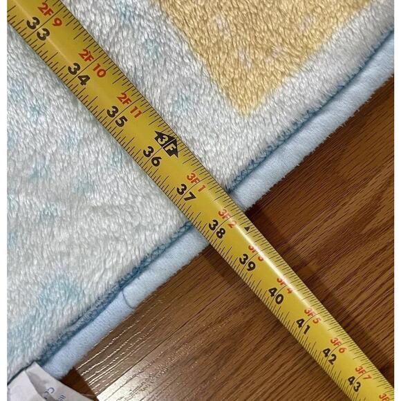 Vintage Colap Winnie the Pooh and Piglet Baby Blanket Blue Hunny Fleece Disney - Picture 12 of 12